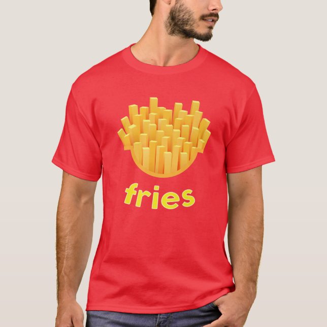 Fransk Fries Costume Fransk Fry Costume T Shirt (Framsida)