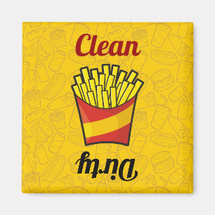 Fransk Fries Dishwasher Magnet