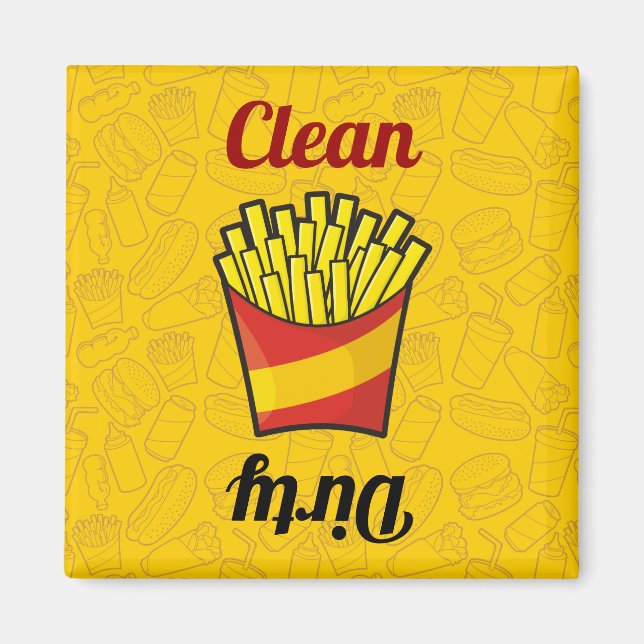 Fransk Fries Dishwasher Magnet (Framsidan)