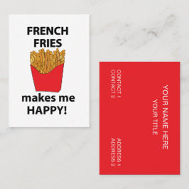 Fransk Fries Fast Food Restaurator Fransk Fries Visitkort