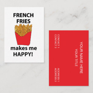 Fransk Fries Fast Food Restaurator Fransk Fries Visitkort