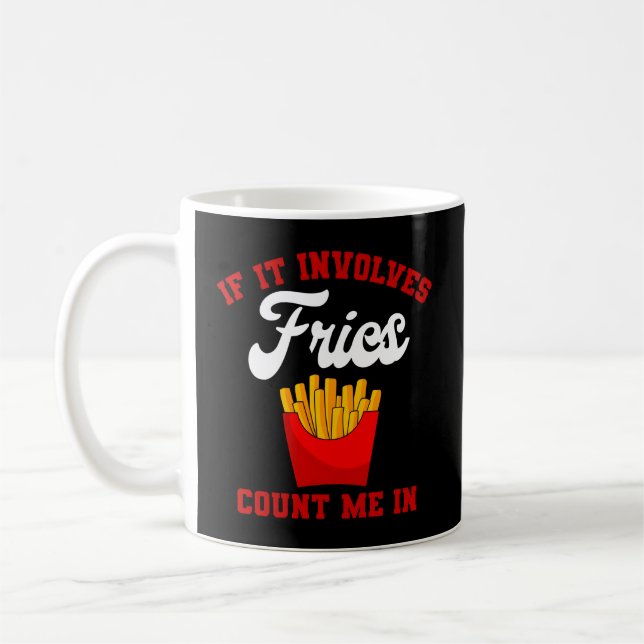 Fransk Fries Finger Chip Fransk-Fried Potatis Co. Kaffemugg (Vänster)