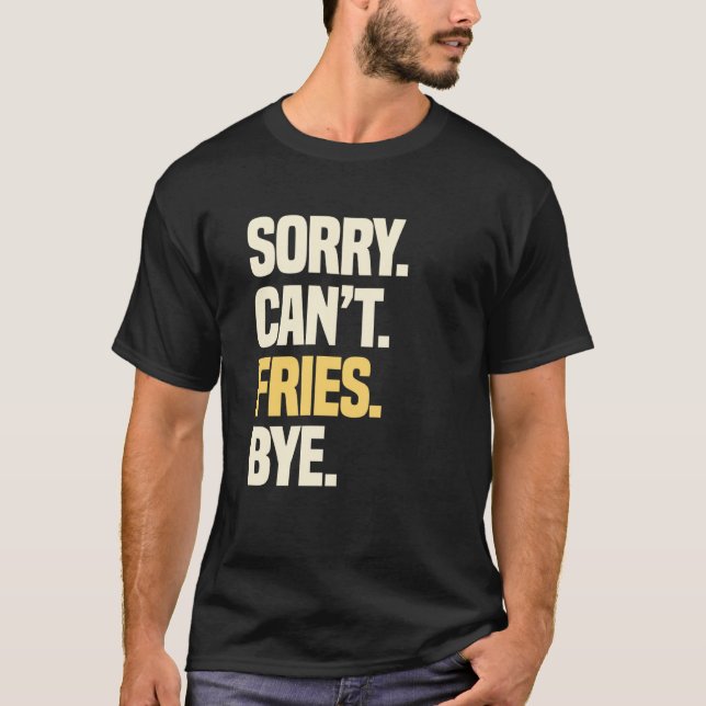 Fransk Fries Finger Chip Fransk frigjord potatis S T Shirt (Framsida)