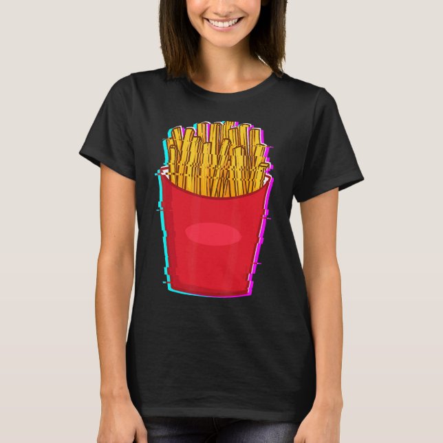 Fransk Fries Fransk Fries Fransk Fries - säckar T Shirt (Framsida)