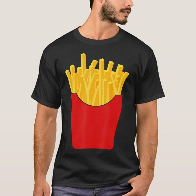 Fransk Fries Fransk Fry Costume Shirt T Shirt (Framsida)