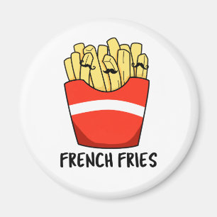 Fransk Fries Funny Fast Food Pun Magnet