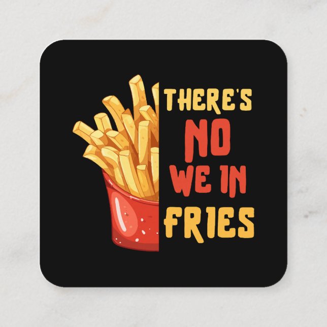 Fransk-fries Fyrkantigt Visitkort (Baksida)