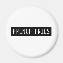 Fransk Fries Gamla skrivmaskin Brev Magnet