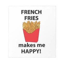 Fransk Fries gör mig Lycklig Fransk Fries Anteckningsblock