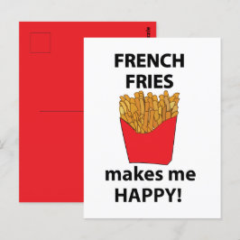 Fransk Fries gör mig Lycklig Fransk Fries Vykort