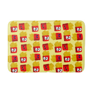 Fransk Fries Gult Bathroom Bath Mat Badrumsmatta