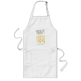 Fransk Fries Kärlek Språk Funny Apron Långt Förkläde