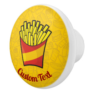 Fransk Fries keramik Knob Knopp