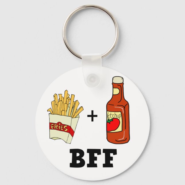 Fransk fries & Ketchup BFF Nyckelring (Framsida)