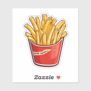 Fransk fries klistermärken
