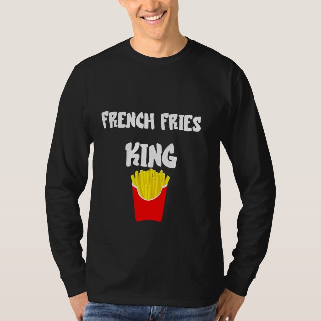 Fransk Fries Kung Fast Food Fried Potato Fransk fo T Shirt (Framsida)