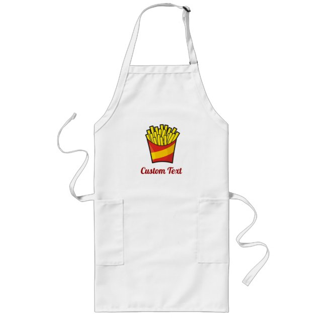 Fransk Fries Long Apron Långt Förkläde (Framsidan)