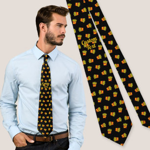 Fransk Fries Mönster Neck Tie Slips