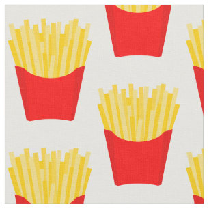 Fransk Fries Mönster Tyg