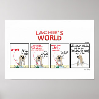 Fransk Fries mot grönsaker Poster