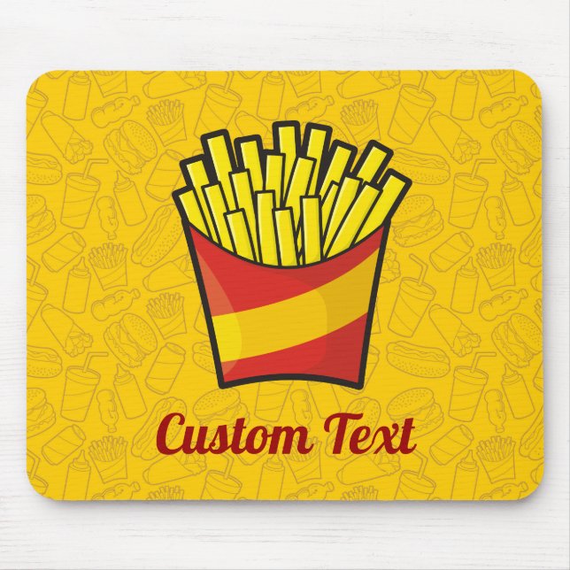 Fransk Fries Mouse Pad Musmatta (Framsidan)