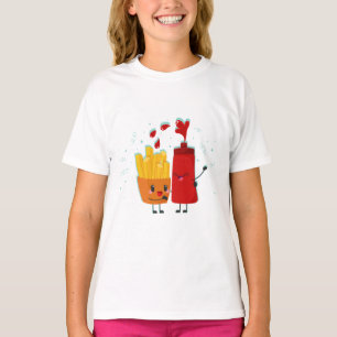Fransk Fries och Ketchup Best Friend T Shirt