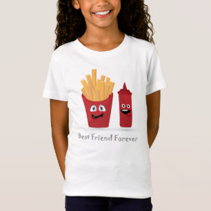 Fransk Fries och Ketchup Best Friend T Shirt