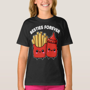 Fransk Fries och Ketchup Besties for ver lusnyj T Shirt