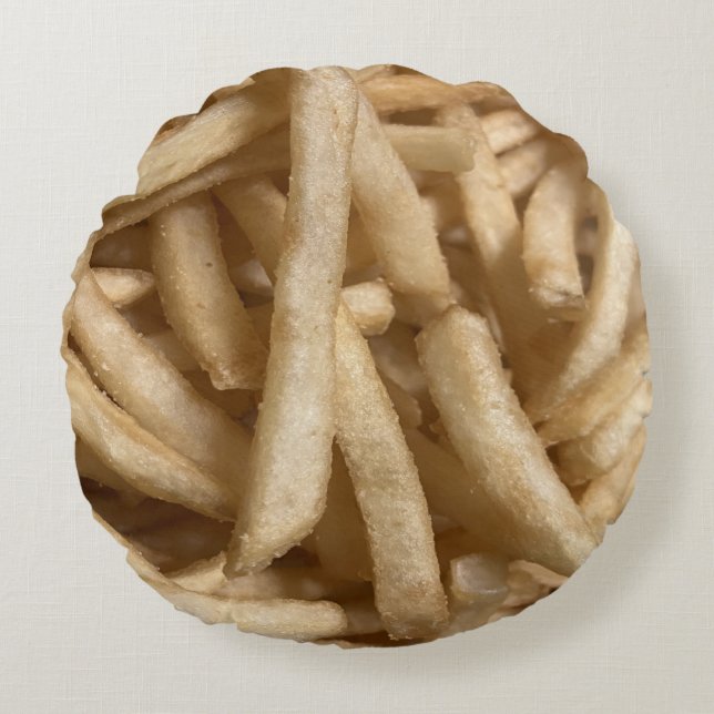 Fransk Fries Rund Kudde (Framsidan)