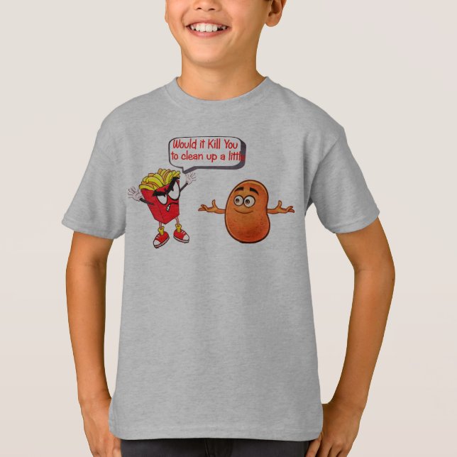 Fransk Fries, Snob Fransk Potato Head Humor T Shirt (Framsida)