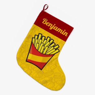 Fransk Fries Stor Julstrumpa