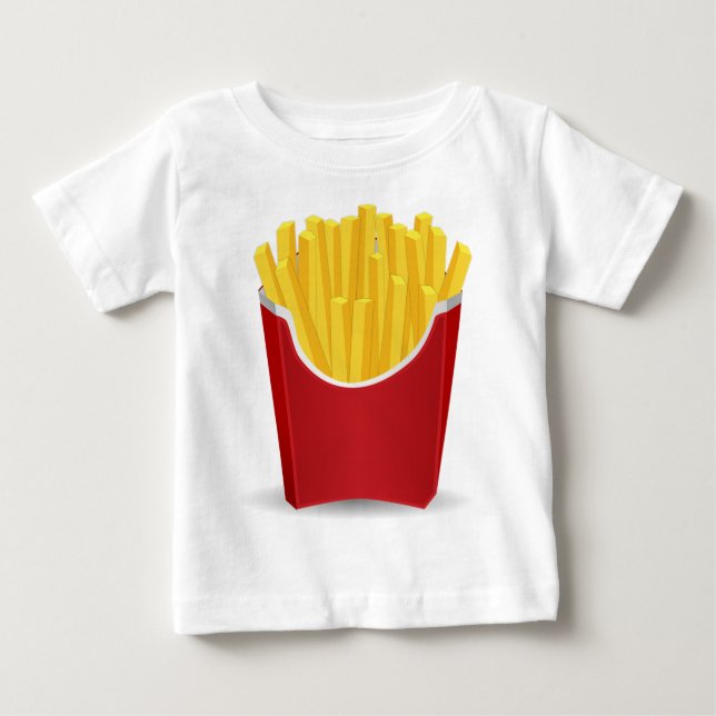 Fransk Fries Teckning T Shirt (Framsida)