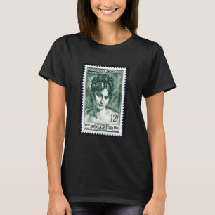 Fransk Frimärke Madame Récamier T Shirt