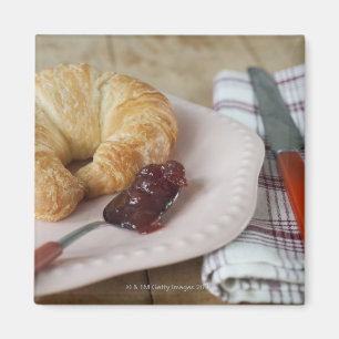 Fransk frukost med giffel magnet
