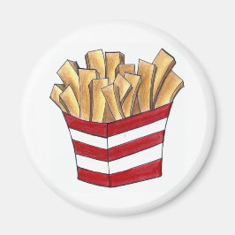 Fransk Fry Fries Chip Fast Junk Food Foodie Magnet