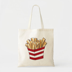Fransk Fry Fries Fast Foodie Food Tote Bag Tygkasse
