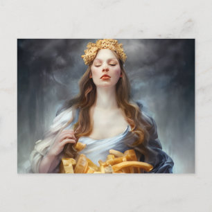 Fransk Fry Goddess generativeccontent Postcard Vykort