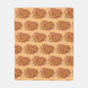 Fransk Fry Steak Fries Fried Potatis Chip Foodie Fleecefilt