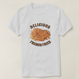 Fransk Fry Steak Fries Fried Potatis Sunk Food T Shirt