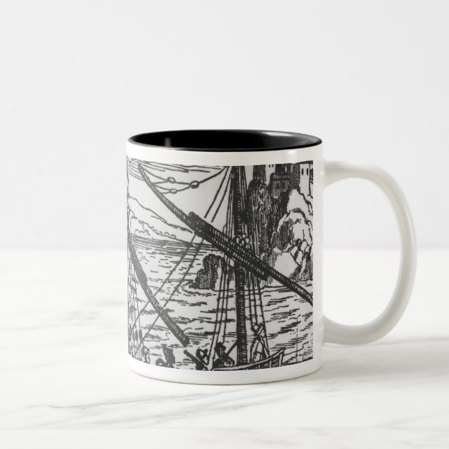 Fransk galär Två-Tonad mugg (Höger)