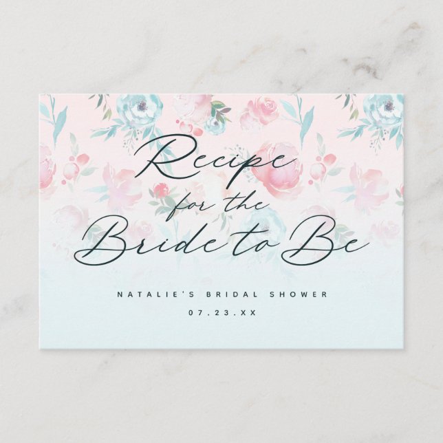 Fransk Garden Blommigt Peony Möhippa Recipe Tilläggskort (Framsida)