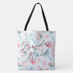 Fransk Garden Blommigt Peony Personlig Bridesmaid Tygkasse