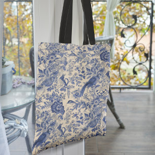 Fransk Garden Delight Toile de Jouy Tygkasse