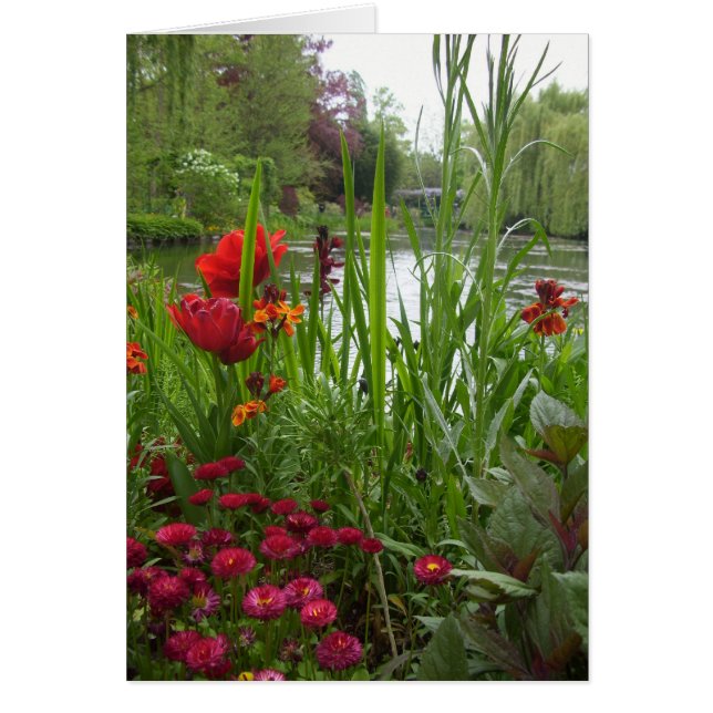 Fransk Garden Hälsningskort (Framsidan)