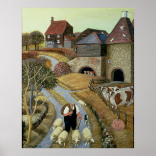 Fransk gatalantgård poster