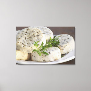 Fransk getost - chevre - med örter på canvastryck