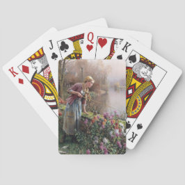 Fransk Girl Fishing in Brittany Casinokort