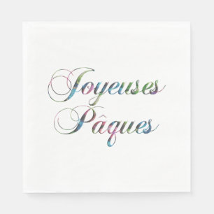 Fransk Glad påsk Joyeuses Pâques Pappersservett