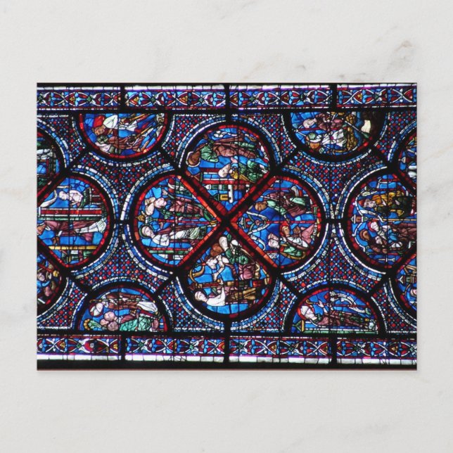 Fransk Glasskikt Vykort (Framsida)