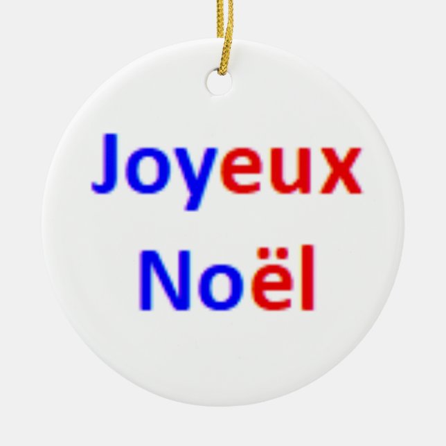 fransk god jul julgransprydnad keramik (Framsidan)